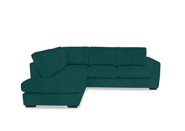 Dinky Fabric Left Hand Facing Corner Chaise End Sofa - Opulence Teal