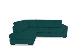 Dinky Fabric Left Hand Facing Corner Chaise End Sofa - Opulence Teal