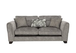 Mariah 3 Seater Fabric Classic Back Sofa - Dapple Silver
