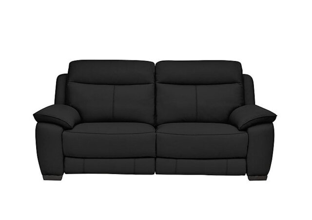 World of Leather - Starlight Express 3 Seater NC Leather Recliner Sofa with Power Headrests - Black