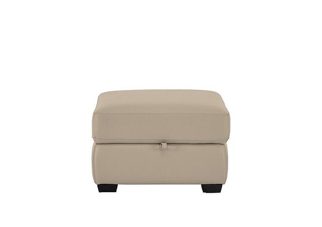 World of Leather - Compact Collection Petit BV Leather Storage Footstool - BV Pebble