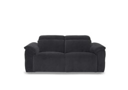 Dolomite 3 Seater Fabric Sofa with Power Recliner - Iron Grey