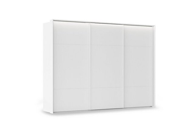 Rauch - Haven 310cm 3 Door Slider Wardrobe with Décor Doors and Lights - Alpine White