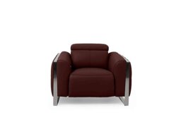 Gisella Leather Power Recliner Chair with Power Headrest - Ruby