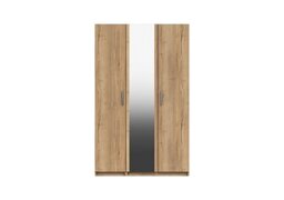 London Bedrooms - Waterloo 3 Door Wardrobe with Mirror - Natural Rustic Oak