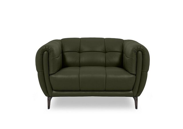 Ideal Home - Sienna NC Leather Cuddler Chair - Oslo Pine