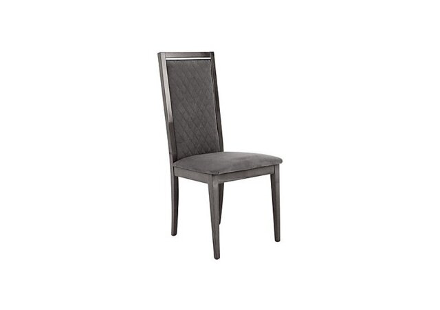 Palazzo Rombi Dining Chair in Silver Birch - Aquos Dark Grey