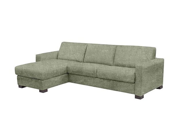 Nicoletti - Alcova 3 Seater Left Hand Facing Fabric Sofa Bed and Storage Chaise with Box Arms - Sofas and Armchairs - In Time for Christmas