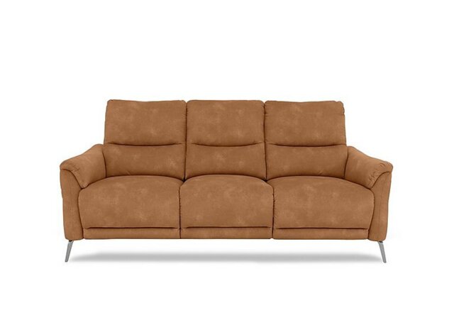 Daytona 3 Seater Fabric Power Recliner Sofa with Drinks Holder and Built-in Bluetooth Speaker - Dexter Pumpkin - Sofas and Armchairs - In Time for Christmas