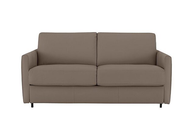 Nicoletti - Alcova 2.5 Seater Leather Sofa Bed with Slim Arms - Botero Taupe