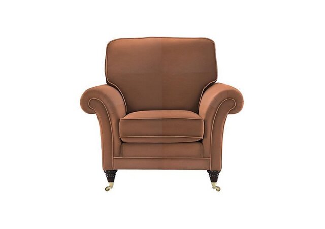 Parker Knoll - Burghley Leather Chair - Roma Nutmeg