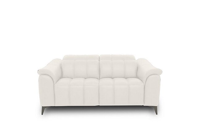 Angelo Leather 2 Seater Power Recliner Sofa with Power Headrests - White
