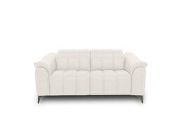 Angelo Leather 2 Seater Power Recliner Sofa with Power Headrests - White