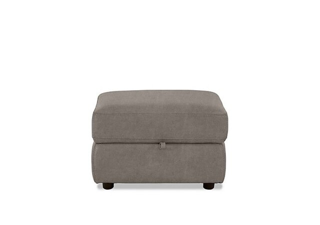 Fabric Storage Footstool - Silver