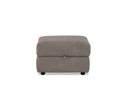 Fabric Storage Footstool - Silver