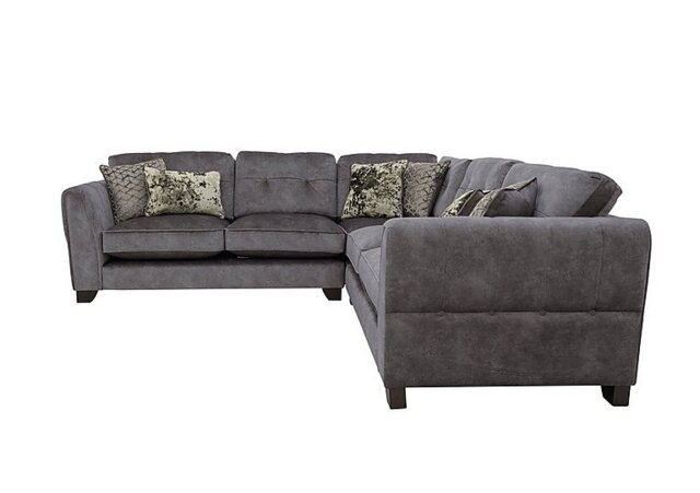 Mariah Large Fabric Classic Back Corner Sofa - Dapple Moleskin - Sofas and Armchairs - In Time for Christmas
