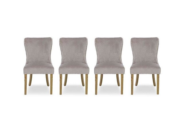 Kiara Set of 4 Luxe Fabric Dining Chairs