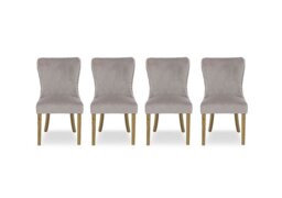 Kiara Set of 4 Luxe Fabric Dining Chairs
