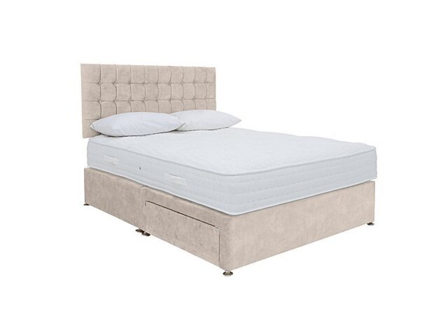 Sleep Story - Ergo 1000 Divan Set with Continental Drawers - Small Double - Lace Ivory