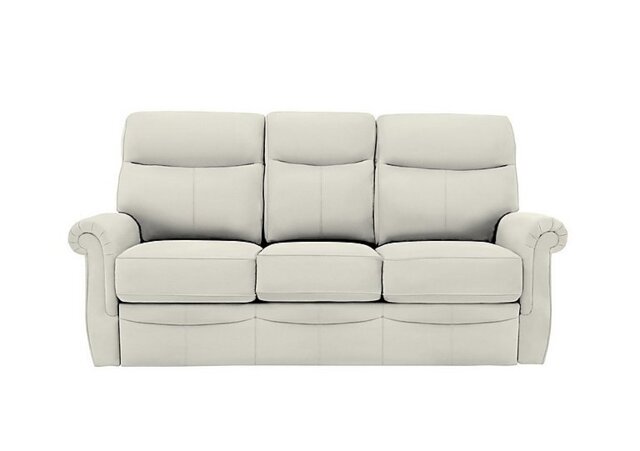 G Plan - Avon 3 Seater Leather Sofa - No Recliner - Oxford Light Grey