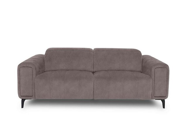 Elphaba Fabric 3 Seater Sofa with Storage Arms - Marble Charcoal Grey