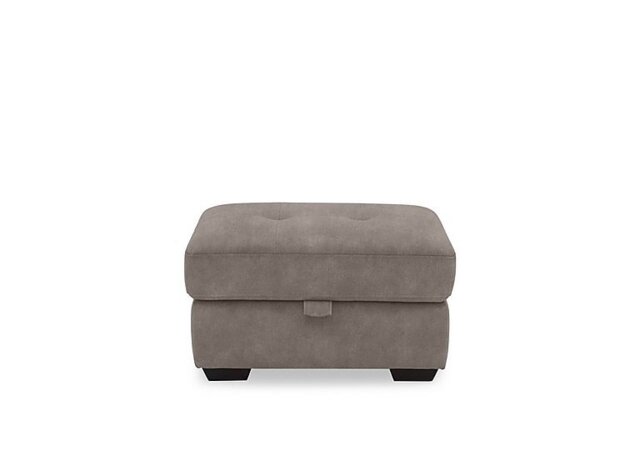 Dinky Fabric Large Storage Footstool - Marble Charcoal Grey