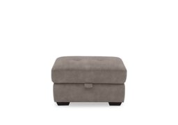Dinky Fabric Large Storage Footstool - Marble Charcoal Grey