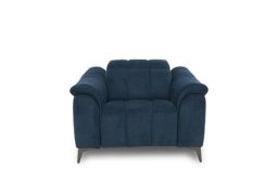 Angelo Fabric Power Recliner Chair with Power Headrest - Dark Blue