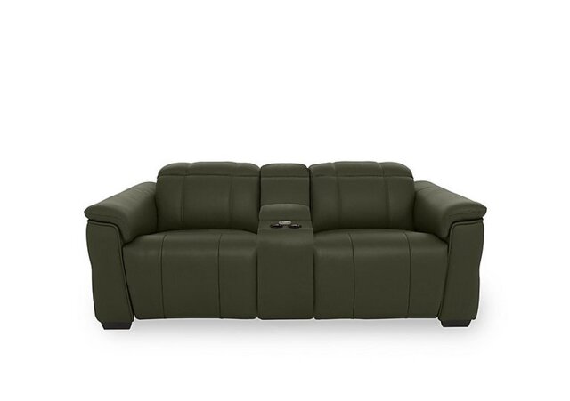 Inca NC Leather 2 Seater Power Recliner Sofa with Pop Up Light Console and Power Headrests - Oslo Pine