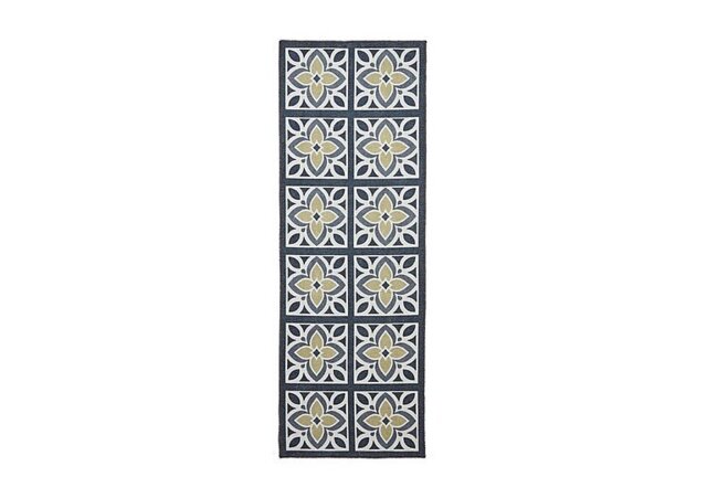 Kuristo Washable Runner - 76cm-x-230cm - Grey/Yellow