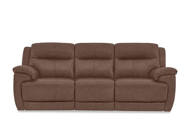 Touch 3 Seater Heavy Duty Fabric Power Recliner Sofa with USB Ports - Hazelnut - Sofas and Armchairs - In Time for Christmas
