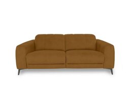 Ezra 3 Seater Fabric Power Recliner Sofa - Opulence Saffron