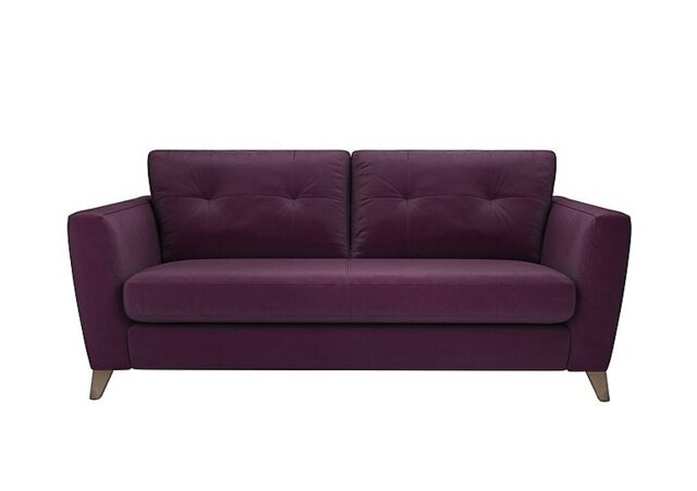 The Lounge Co. - Hermione 3 Seater Fabric Sofa - Frosted Grape
