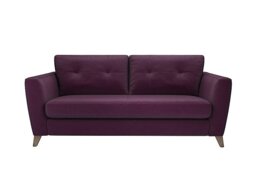 The Lounge Co. - Hermione 3 Seater Fabric Sofa - Frosted Grape