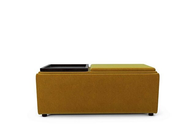 The Lounge Co. - Bronwyn Storage Bench Tray Stool - Golden Spice Wt