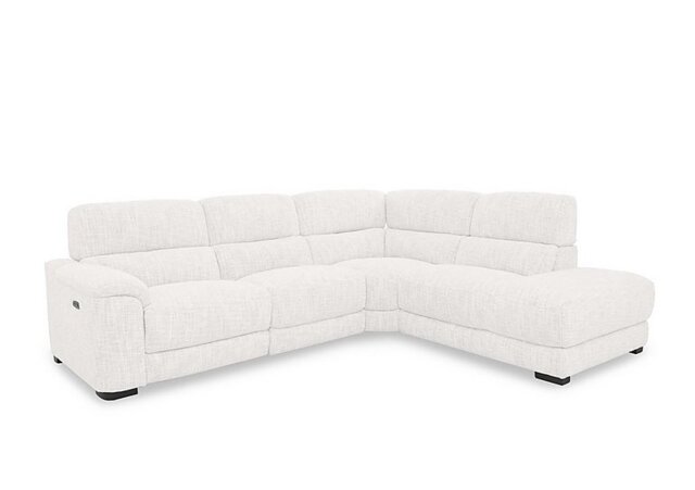 Nova Fabric Power Recliner Right Hand Facing Chaise End Sofa with Power Headrests - Frost