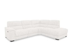 Nova Fabric Power Recliner Right Hand Facing Chaise End Sofa with Power Headrests - Frost