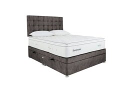 Sleepeezee - Natural Touch 2000 Pillowtop Side Ottoman Divan Set - Double - Dapple Mink