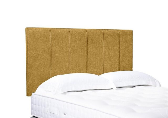 Artisan Collection Rhodes High Strutted Headboard - Single - Tweed Mustard