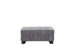Mariah Fabric Storage Footstool - Dapple Silver