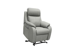 G Plan - Kingsbury Small Leather Lift and Rise Chair - Texas Charcoal