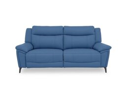 Panache Leather 3 Seater Sofa - Aegean Cat - Sofas and Armchairs