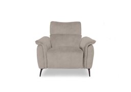 Jude Fabric Power Recliner Chair with Power Headrest and Power Lumbar - Dexter Ivory