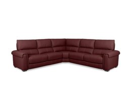 World of Leather - Nixon NC Leather Large Corner Sofa - NC Deep Red - Sofas and Armchairs