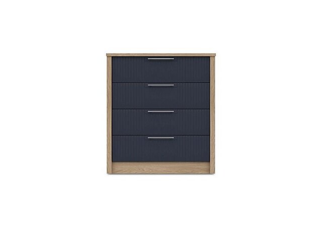 London Bedrooms - Chelsea 4 Drawer Chest with Silver Handles - Royal Blue
