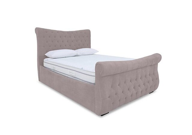 Sleep Story - Lance Right Hand Side Opening Ottoman Bed Frame - Small Double - Plush Lilac