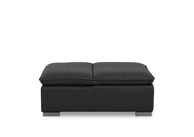 World of Leather - Edison Leather Storage Chair Stool - Black