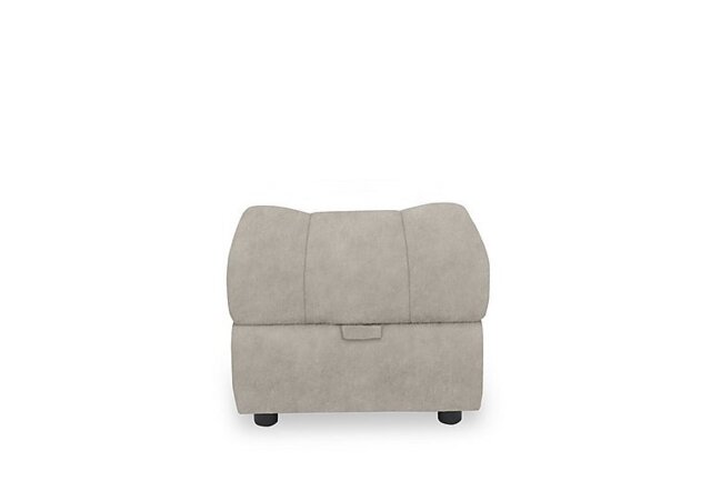 Aero Fabric Storage Footstool - Marble Cream
