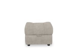 Aero Fabric Storage Footstool - Marble Cream