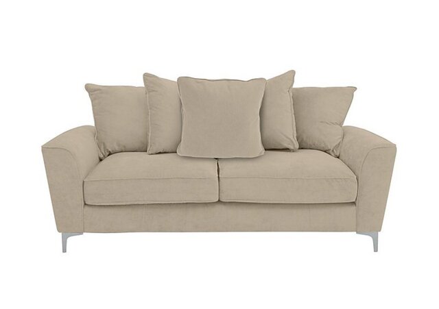 Legend 3 Seater Scatter Back Fabric Sofa - Cosmo Linen